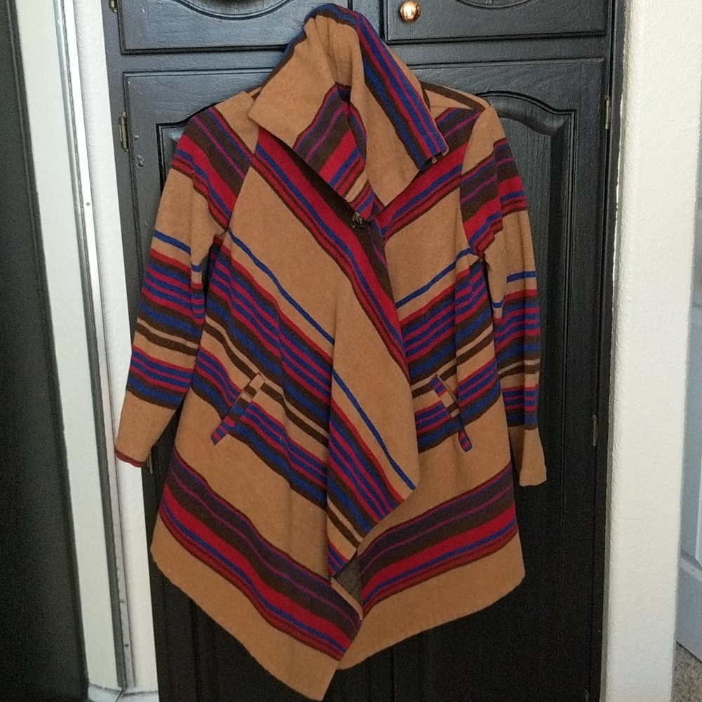 Striped Drapey Jacket - image 1